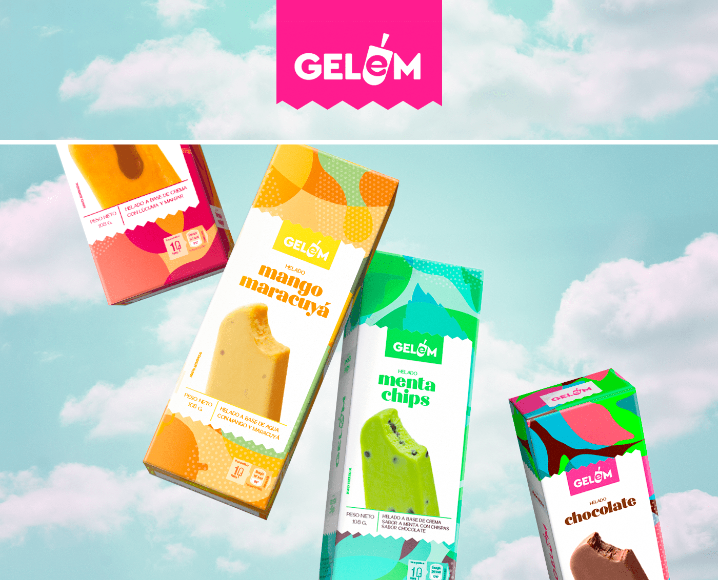 Gelem 秘魯手工冰淇淋品牌包裝設計(圖1)