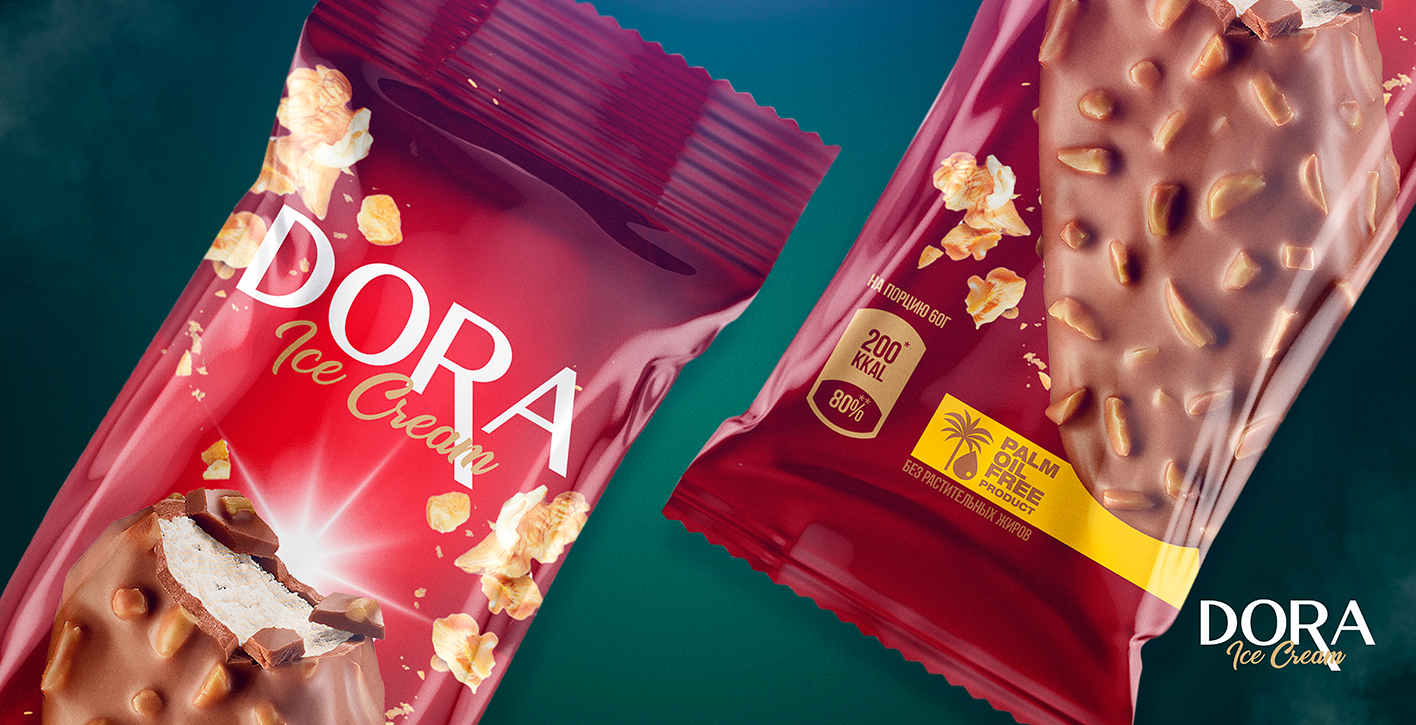 Dora 冰淇淋包裝這樣設計更好激發(fā)顧客的食欲(圖3)