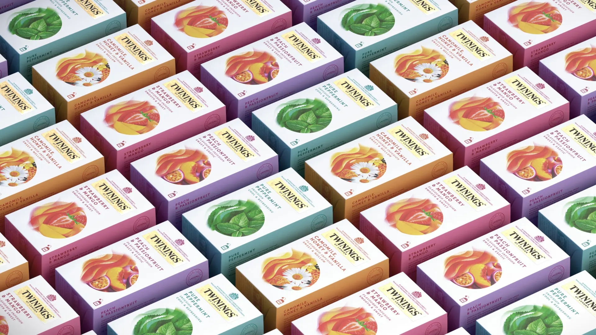 Twinings 茶包裝這樣設(shè)計視覺識別更加現(xiàn)代(圖1)