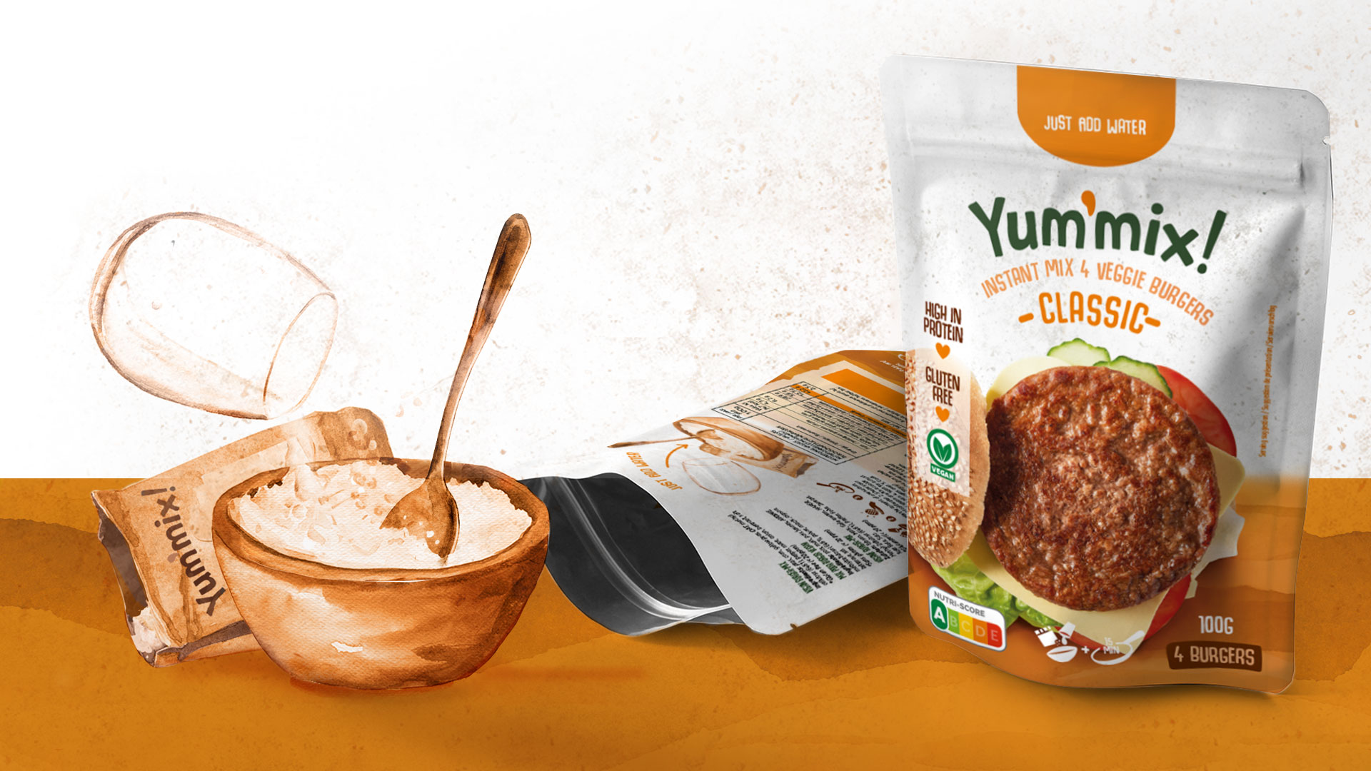 Yummix 簡單美味的素食漢堡包裝設計分享(圖1)