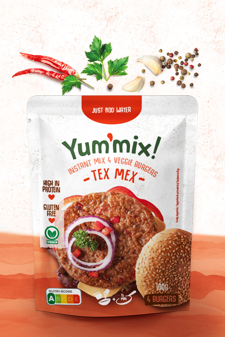 Yummix 簡單美味的素食漢堡包裝設計分享(圖3)