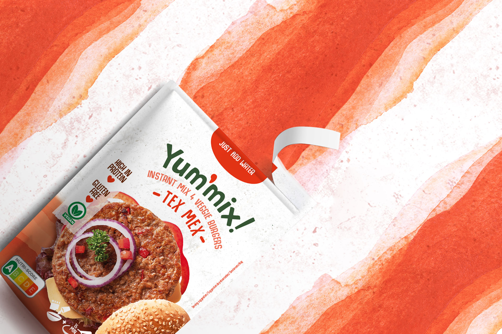 Yummix 簡單美味的素食漢堡包裝設計分享(圖4)