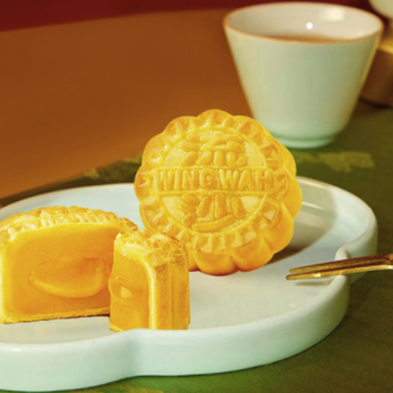 WING WAH 元朗榮華 流沙奶黃月餅 港式月餅 360g 禮盒裝包裝禮盒產(chǎn)品包裝創(chuàng)意設(shè)計欣賞(圖3)