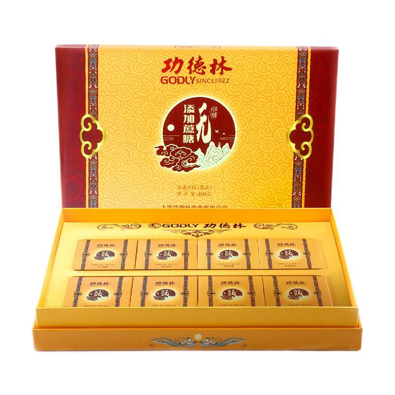 godly 功德林 無(wú)添加蔗糖蘇式月餅禮盒 8餅4味 400g包裝禮盒產(chǎn)品包裝創(chuàng)意設(shè)計(jì)欣賞(圖2)