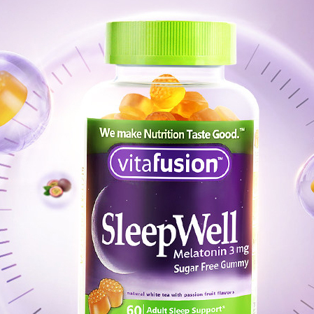 vitafusion SleepWell 褪黑素軟糖 60粒*2瓶保健產(chǎn)品包裝創(chuàng)意設計欣賞(圖3)