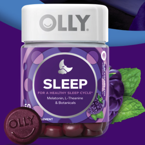 OLLY 褪黑素 睡眠自由罐 黑莓薄荷味 50粒保健產品包裝創(chuàng)意設計欣賞(圖2)
