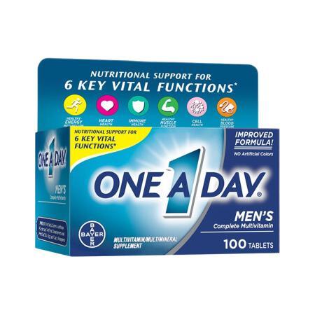 ONE A DAY 男士復(fù)合維生素 100粒保健產(chǎn)品包裝創(chuàng)意設(shè)計欣賞(圖1)