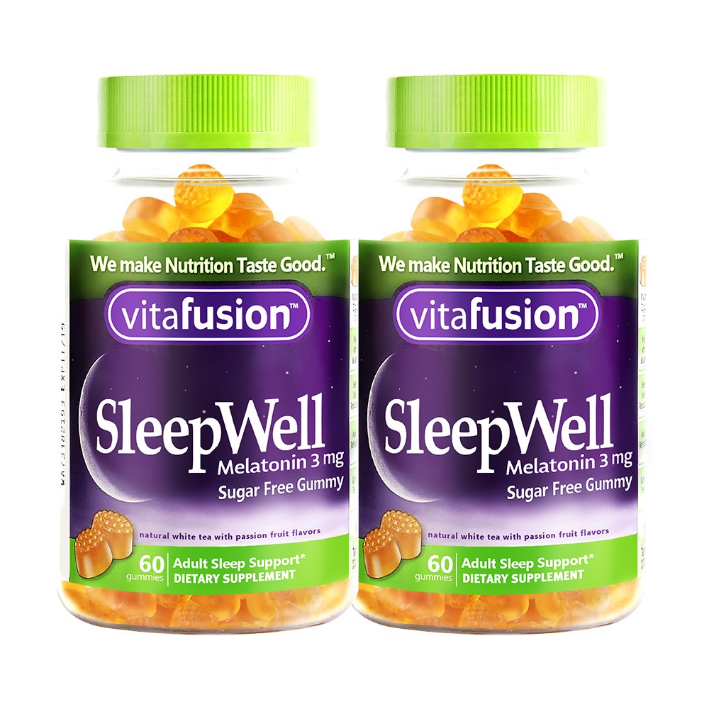 vitafusion SleepWell 褪黑素軟糖 60粒*2瓶保健產(chǎn)品包裝創(chuàng)意設計欣賞(圖1)
