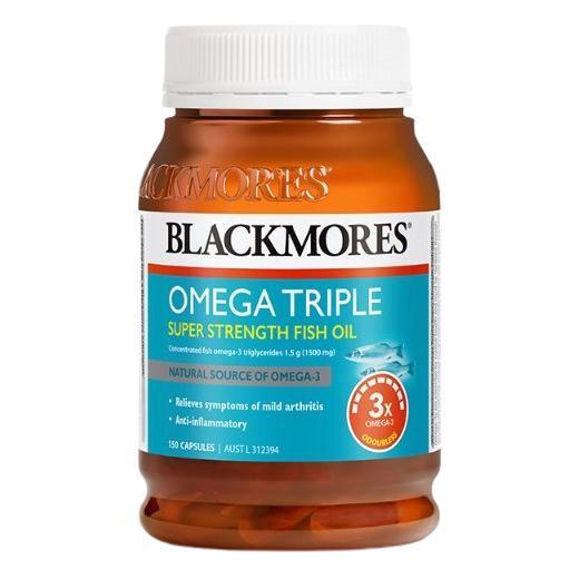 BLACKMORES 澳佳寶 三倍濃縮無腥味魚油膠囊 150粒保健產(chǎn)品包裝創(chuàng)意設(shè)計(jì)欣賞(圖1)