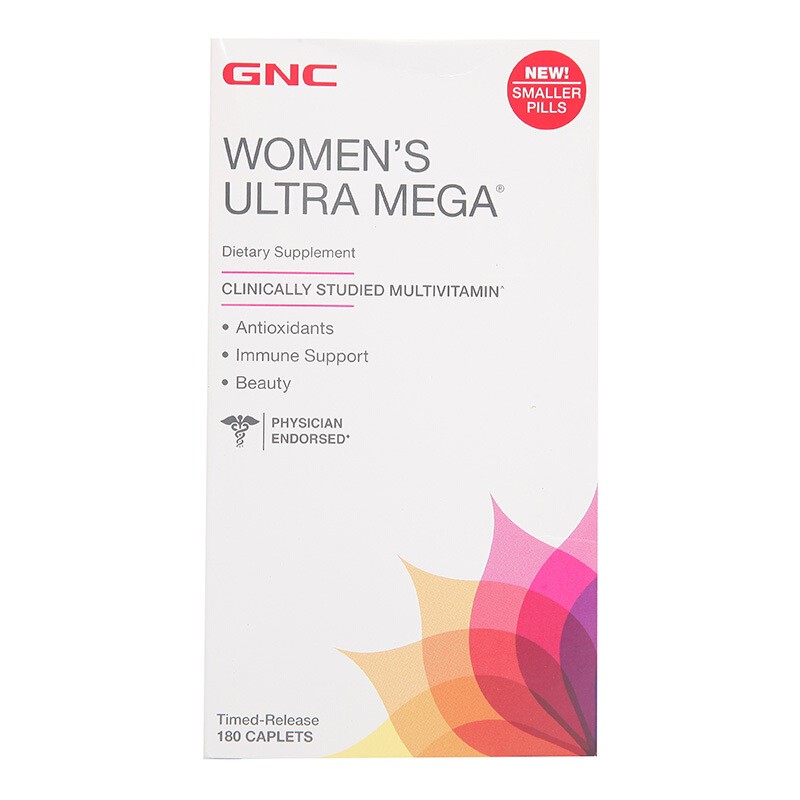 GNC 健安喜 女性維生素礦物質復合緩釋片 180片保健產(chǎn)品包裝創(chuàng)意設計欣賞(圖2)