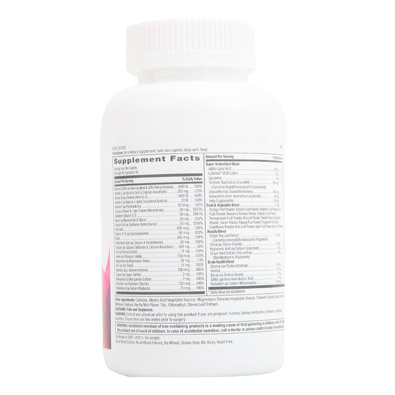 GNC 健安喜 女性維生素礦物質復合緩釋片 180片保健產(chǎn)品包裝創(chuàng)意設計欣賞(圖3)