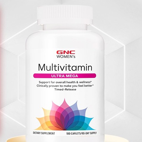 GNC 健安喜 女性維生素礦物質復合緩釋片 180片保健產(chǎn)品包裝創(chuàng)意設計欣賞(圖4)