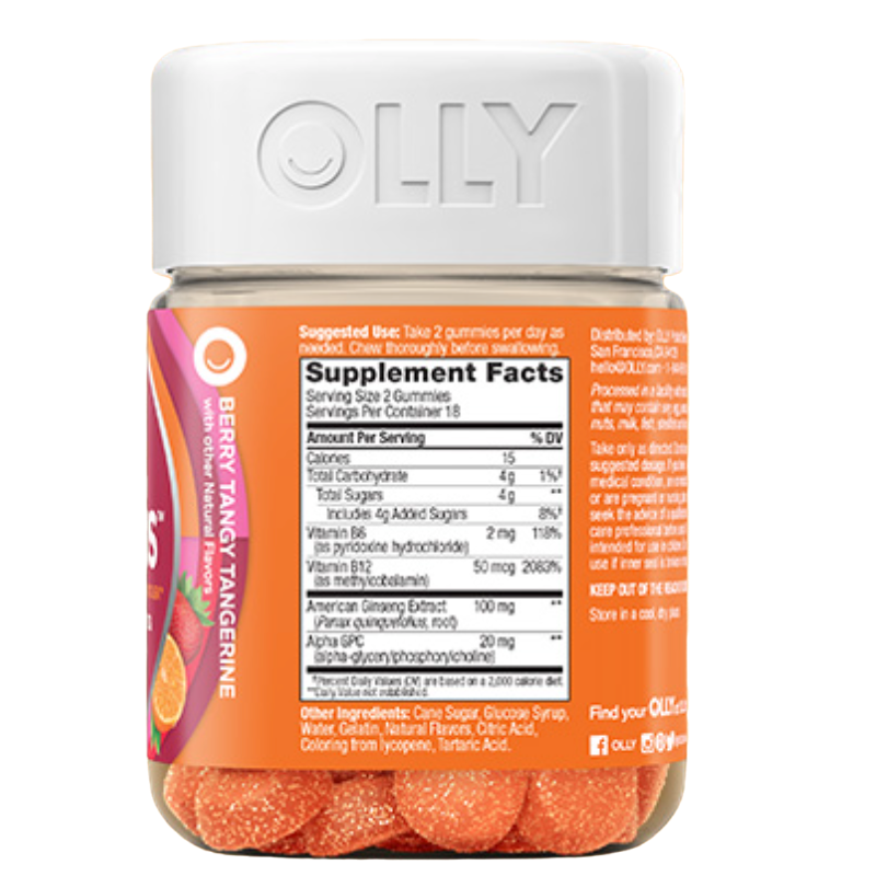 OLLY 專注糖 草莓橙子味 36粒保健產(chǎn)品包裝創(chuàng)意設(shè)計(jì)欣賞(圖2)