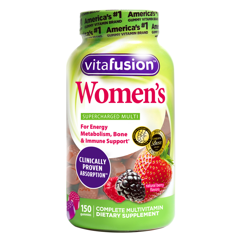 vitafusion 女士維生素軟糖 150粒保健產(chǎn)品包裝創(chuàng)意設(shè)計(jì)欣賞(圖1)