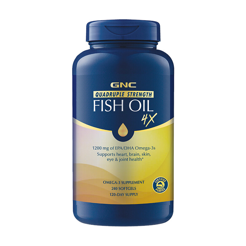 GNC 健安喜 四倍濃縮鉑金魚油 240粒保健產(chǎn)品包裝創(chuàng)意設計欣賞(圖1)