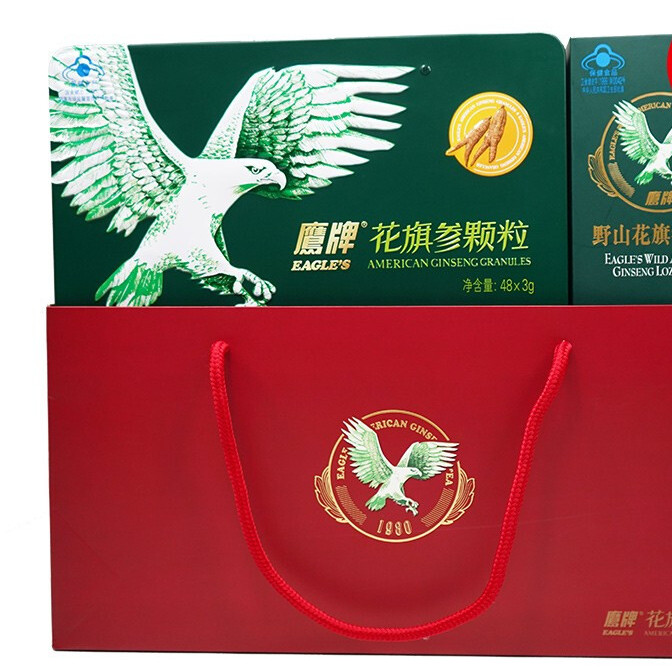 HAWKS 鷹牌 無(wú)糖花旗參茶 3g*48袋 禮盒裝保健產(chǎn)品包裝創(chuàng)意設(shè)計(jì)欣賞(圖3)
