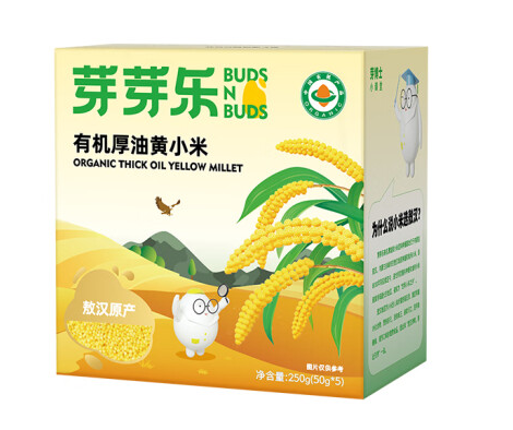 有機(jī)厚油黃小米紙盒包裝設(shè)計(jì)怎么做(圖1)