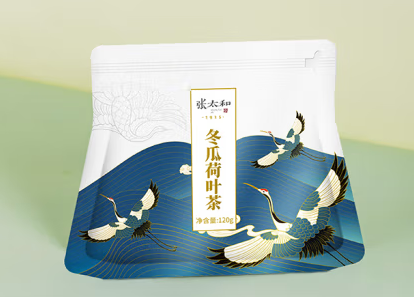 冬瓜荷葉茶包裝袋設(shè)計(jì)(圖1)