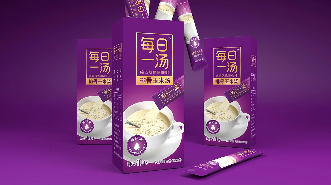 排骨玉米湯外包裝設(shè)計怎么做好(圖1)