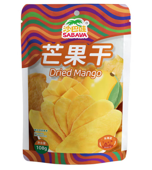 休閑零食芒果干包裝設(shè)計怎么做有吸引力(圖1)