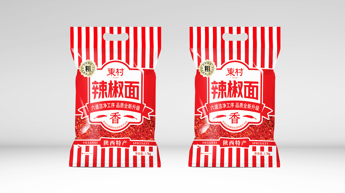 陜西特產(chǎn)辣椒面包裝設(shè)計(jì)，突出品牌差異化(圖1)