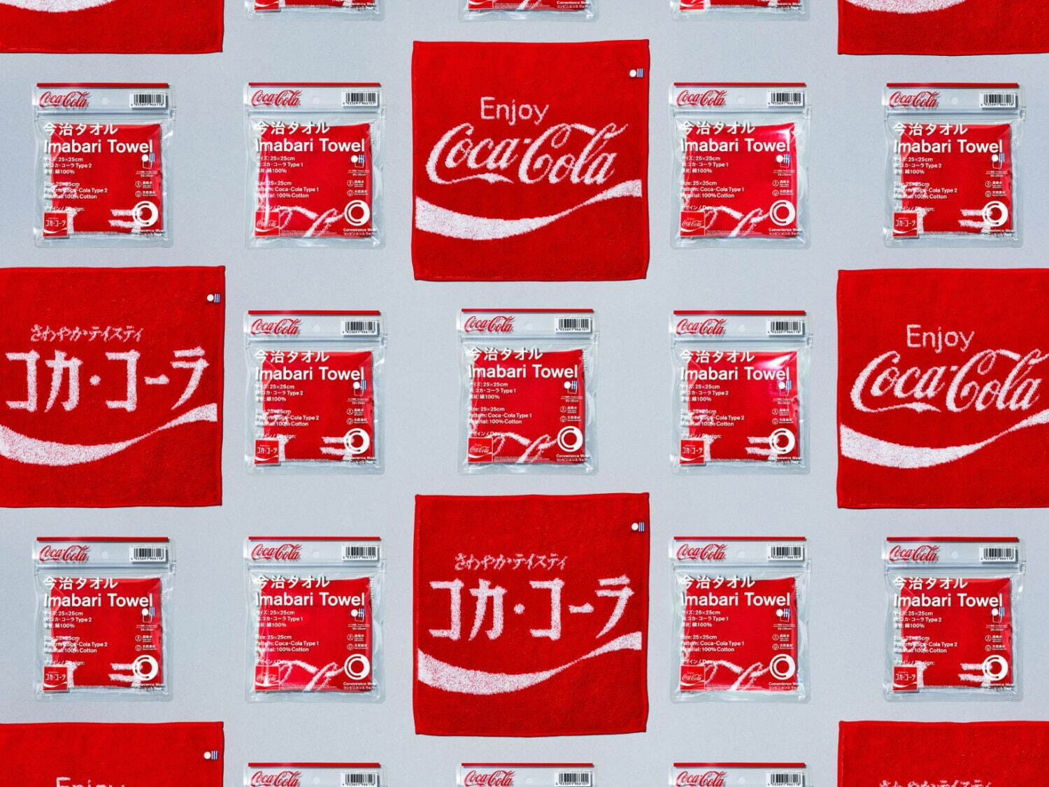 Facetasm Ochiai ＂Coca-Cola＂ 設(shè)計(jì)的今治毛巾(圖1)