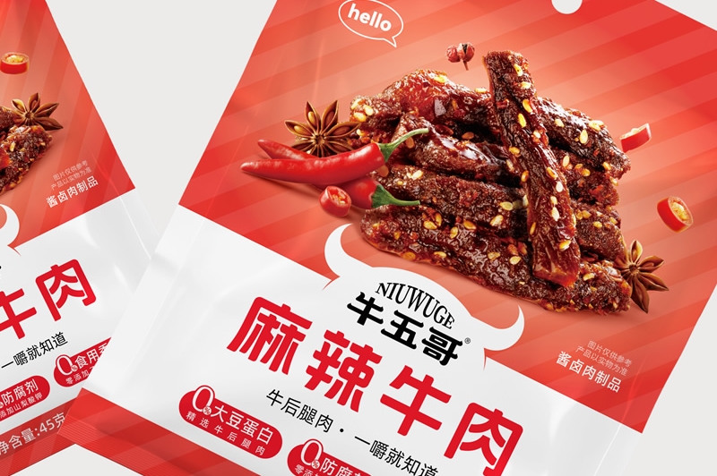四喜案例“牛五哥”牛肉干：用包裝設(shè)計撬動貨架競爭力，打造高復購零食品牌