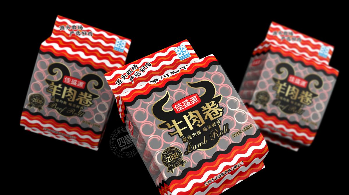 西安牛肉卷羊肉卷包裝設(shè)計(圖5)