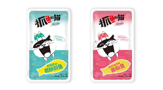 抓魚的貓品牌logo與食品包裝設計欣賞(圖2)