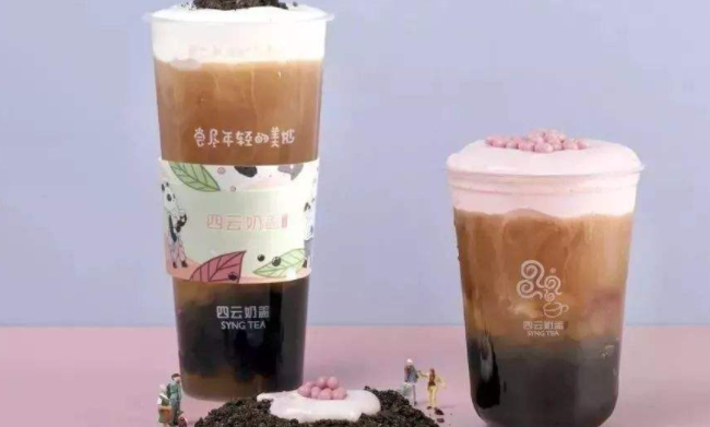 GONGCHA四云奶蓋貢茶品牌logo與食品包裝設(shè)計(jì)欣賞(圖3)