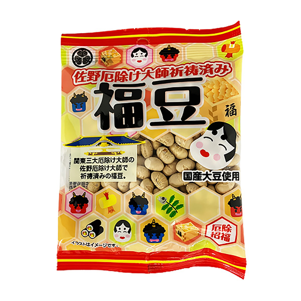 食品包裝設(shè)計欣賞佐野消災(zāi)大師祈禱完畢福豆包裝設(shè)計欣賞(圖1)