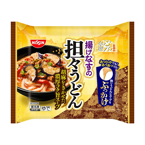 冷凍日清的烏冬兵衛(wèi)油炸豆腐擔烏冬面澆風格日清食品冷凍包裝設計欣賞(圖1)