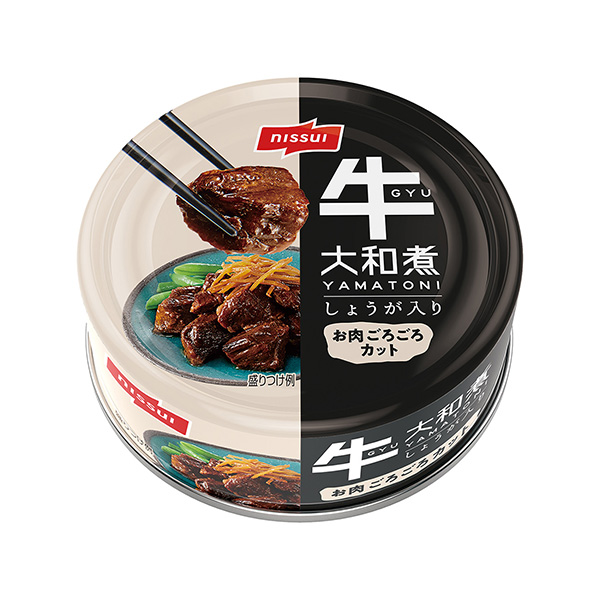 牛大和煮日本水產(chǎn)罐頭包裝設(shè)計(jì)(圖1)