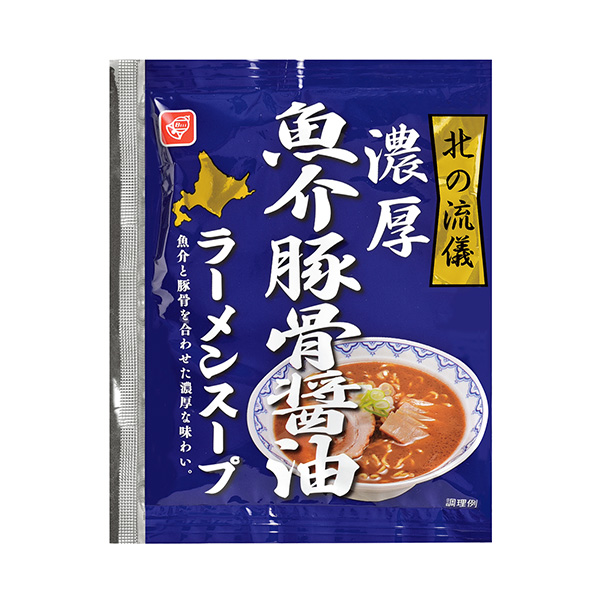 北方之流濃厚魚介豬骨醬油拉面湯貝爾食品包裝設(shè)計(jì)(圖1)