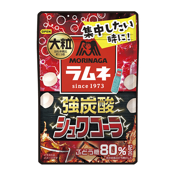 大粒蘭姆內(nèi)碳酸施瓦可樂味森永制果點(diǎn)心包裝設(shè)計(jì)(圖1)