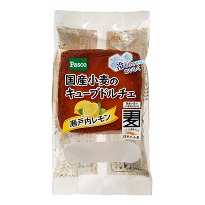 國(guó)產(chǎn)小麥立方體瀨戶內(nèi)檸檬敷島制面包面包麥片類包裝設(shè)計(jì)(圖1)