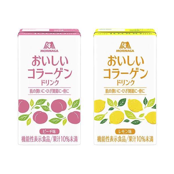 美味的膠原蛋白飲料水蜜桃味森永制果健康食品包裝設(shè)計(jì)(圖1)