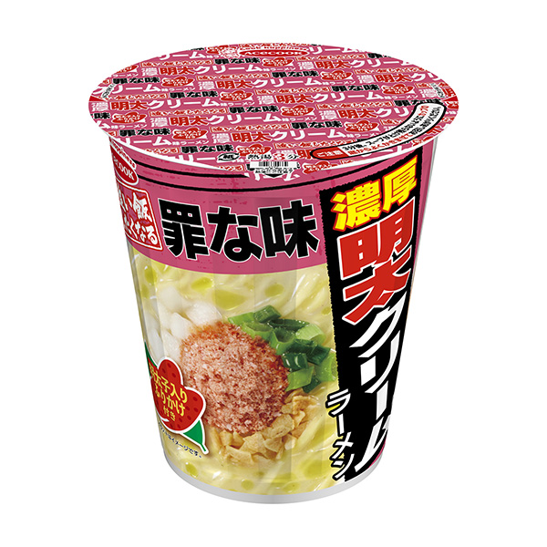 罪味濃厚明太奶油味拉面包裝設(shè)計(jì)欣賞(圖1)