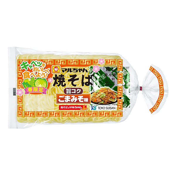 馬爾醬炒面限定春天的醇厚味噌味東洋水產(chǎn)食品飲料包裝設(shè)計(圖1)