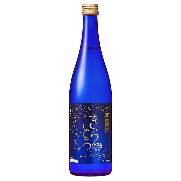 黑松白鹿閃閃純米吟釀新酒純金箔入辰馬本家釀酒食品飲料包裝設計(圖1)