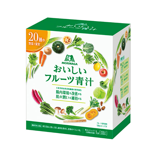 美味的水果青汁粉森永制果食品飲料包裝設(shè)計(jì)(圖1)