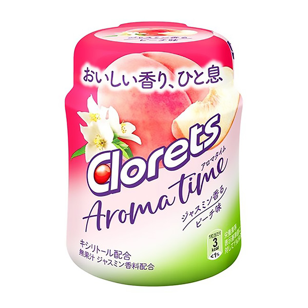 椒鹽卷餅茉莉花香的水蜜桃味蒙德里斯日本食品飲料包裝設(shè)計(jì)(圖1)