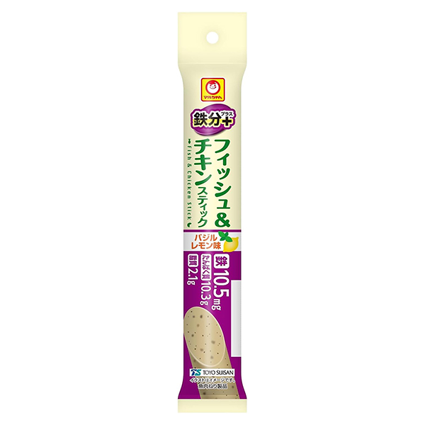 馬爾先生魚雞肉棒鐵質(zhì)加羅勒檸檬味東洋水產(chǎn)食品飲料包裝設(shè)計(圖1)