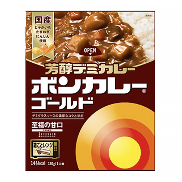 邦咖喱黃金香醇十大咖喱至福的甜口大冢食品食品飲料包裝設(shè)計(圖1)