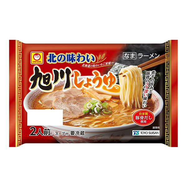 馬爾的北方風(fēng)味旭川醬油拉面東洋水產(chǎn)食品飲料包裝設(shè)計(jì)(圖1)