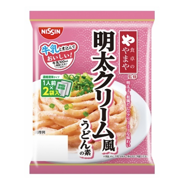 山監(jiān)修明太奶油風烏冬面之素日清食品保鮮食品飲料包裝設(shè)計(圖1)