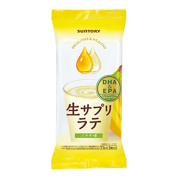 生補品香蕉味三得利食品國際食品飲料包裝設(shè)計(圖1)
