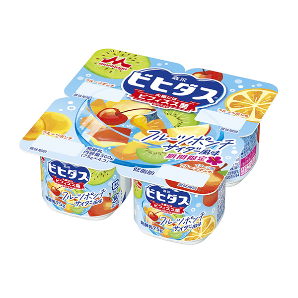 比希達(dá)斯酸奶水果龐奇汽水風(fēng)味森永乳業(yè)食品飲料包裝設(shè)計(jì)(圖1)