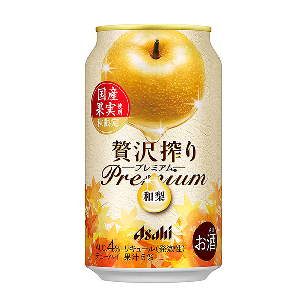 包裝設(shè)計(jì)欣賞朝日奢侈榨取＜高級(jí)秋季限定國(guó)產(chǎn)和梨＞ (朝日啤酒) (圖1)