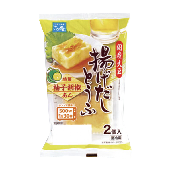 包裝設(shè)計欣賞國產(chǎn)大豆油炸豆腐特制柚子胡椒餡(故鄉(xiāng)的雪食品) (圖1)
